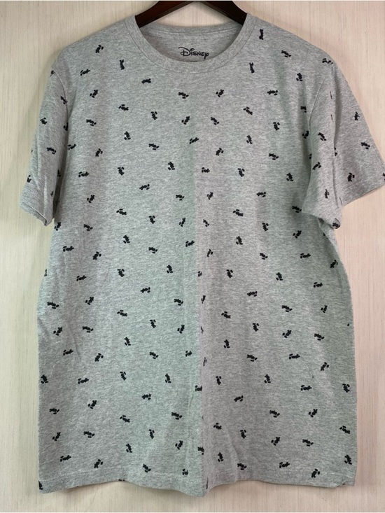 Disney Other - Disney Men’s Mickey Mouse Silhouette Grey Crewneck Shirt Sleeve T-Shirt Large